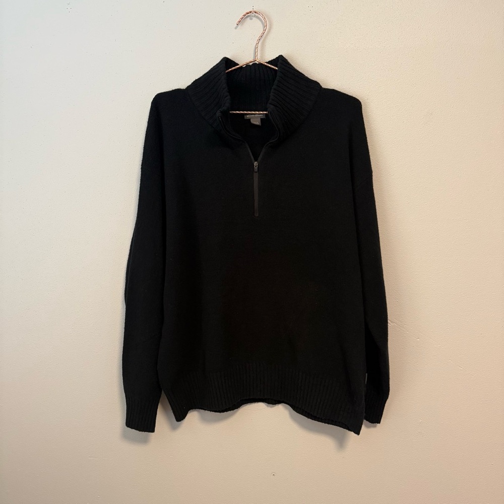 Eddie Bauer - ¼ Zip Black Sweater